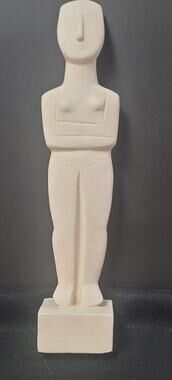 Naxos Cycladic idol statue figurine art history museum replica large plaster